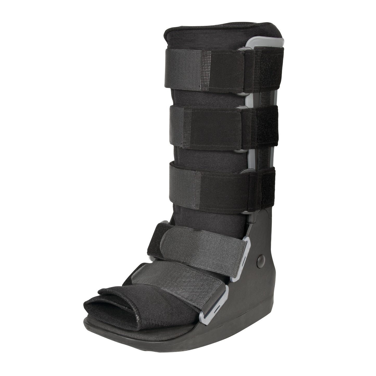 The DARCO FX Pro High Walker is a medical boot with multiple straps, providing support and immobilization for the lower leg and foot.