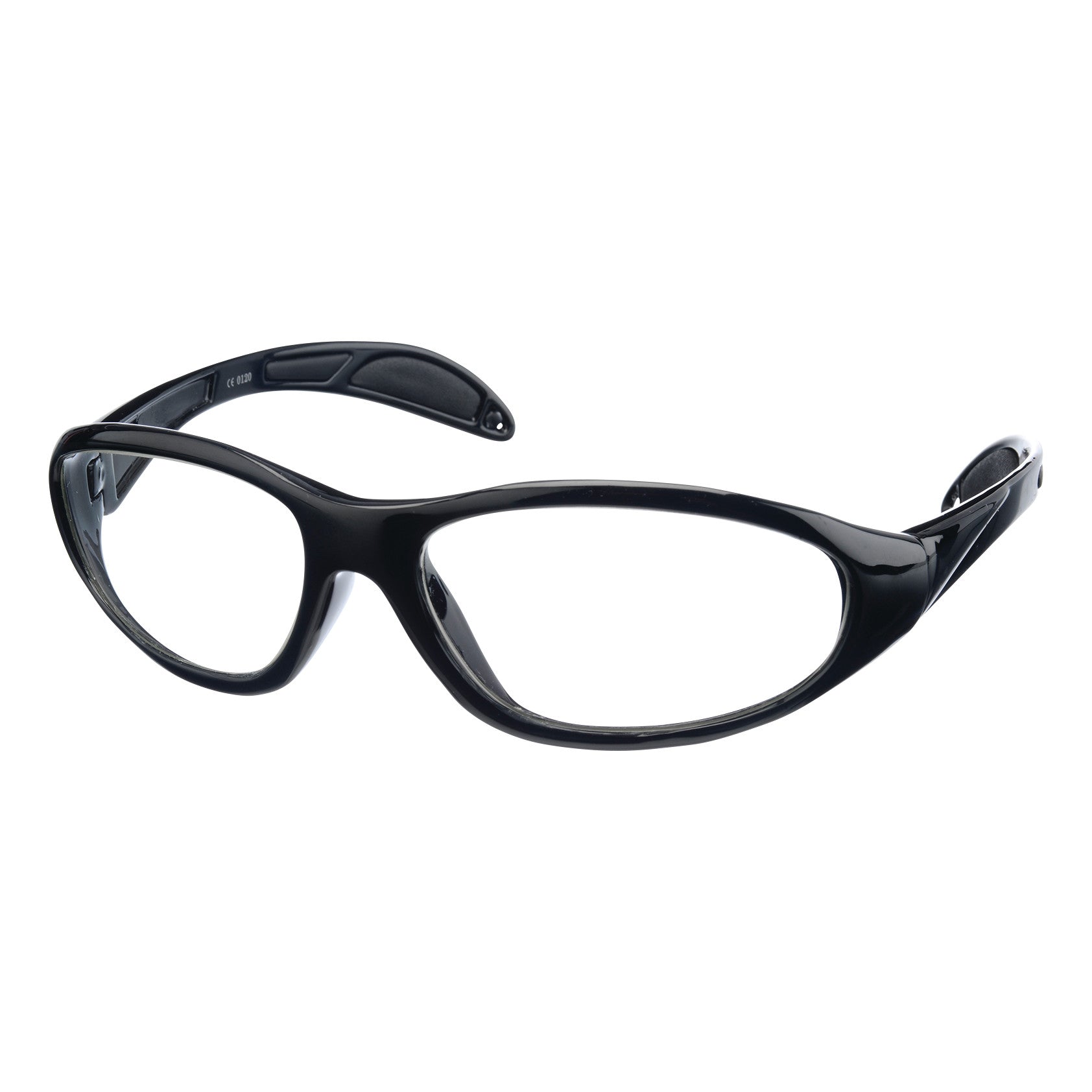 Ultralite Wraparound Radiation Protection Glasses, Regular, Single Vision, Black