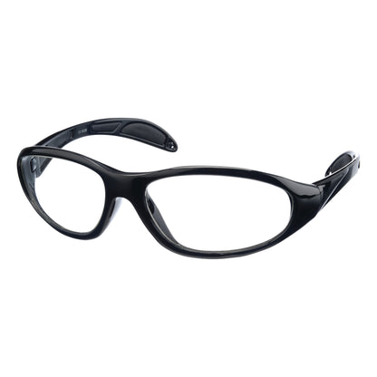 Ultralite Wraparound Radiation Protection Glasses, Regular, Single Vision, Black