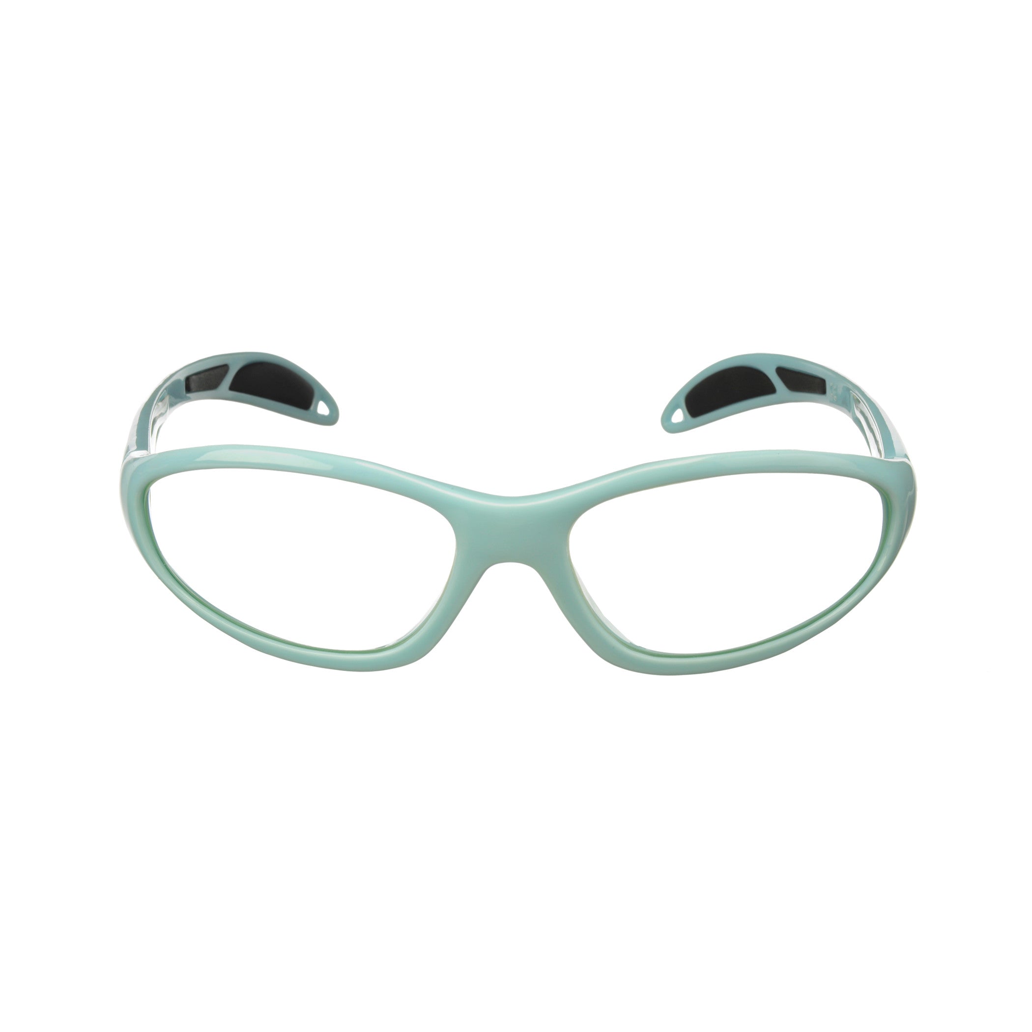 Ultralite Wraparound Radiation Protection Glasses for Petite Faces, Single Vision, Light Blue