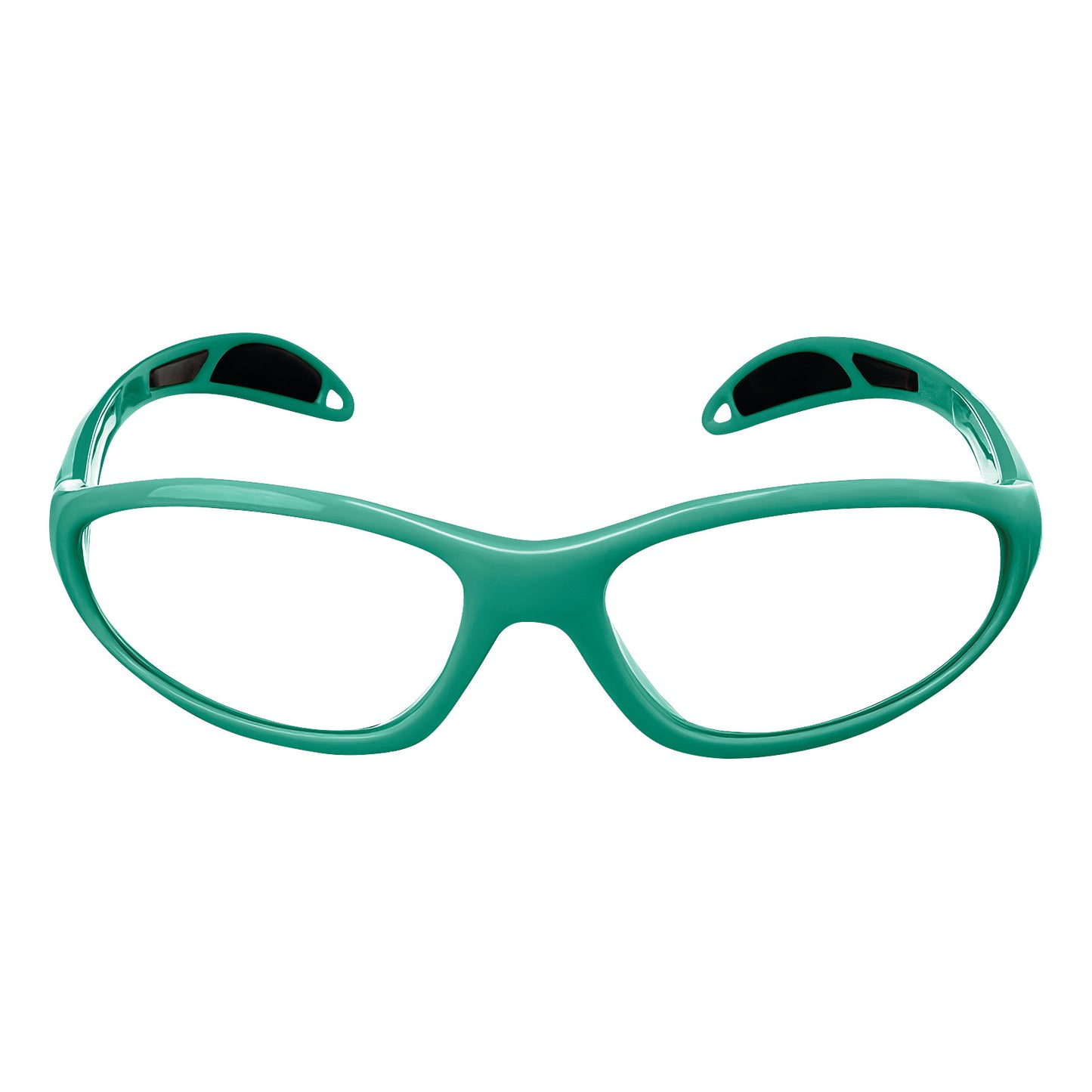 Ultralite Wraparound Radiation Protection Glasses for Petite Faces, Single Vision, Teal