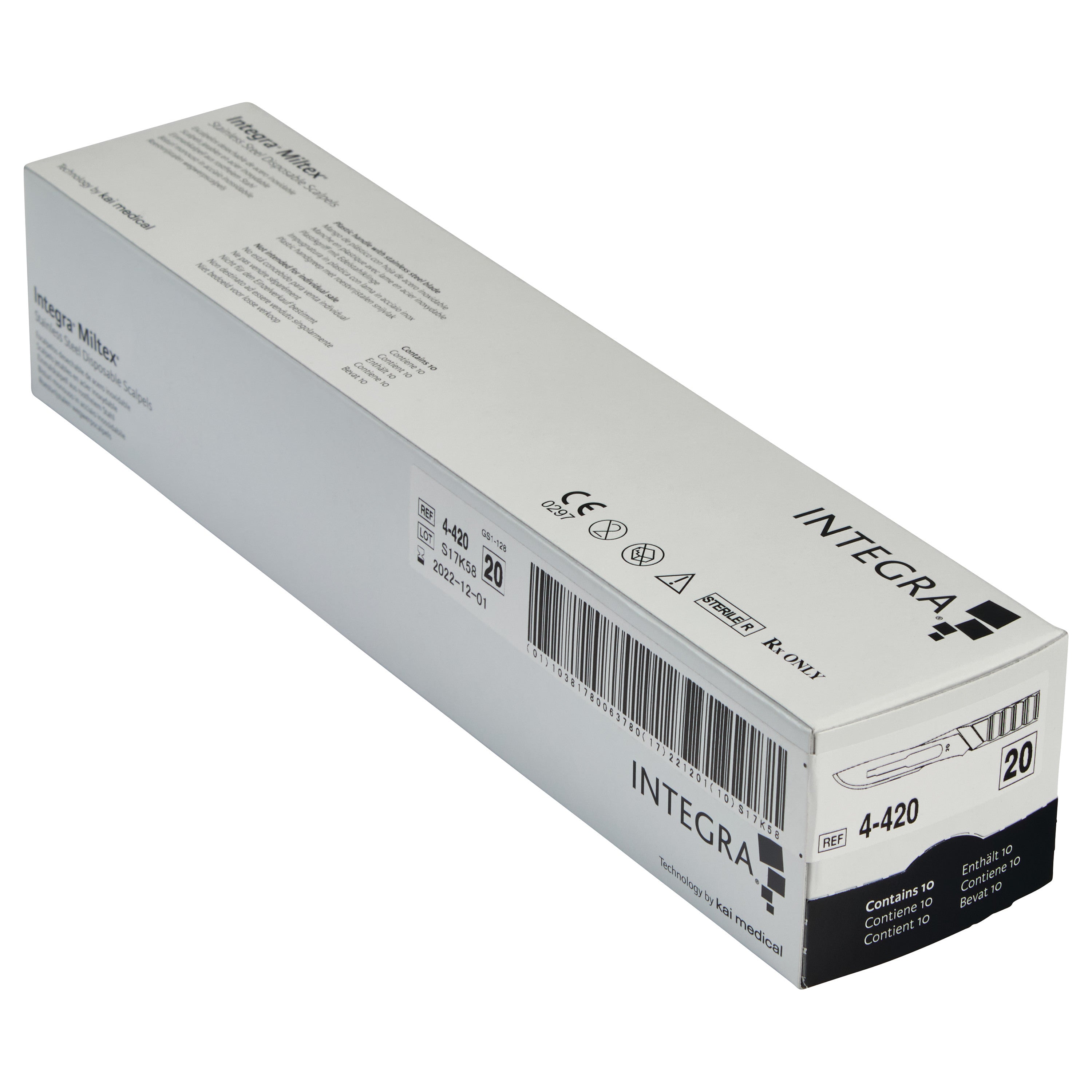 Disposable Scalpel, No. 20, Miltex 4-420