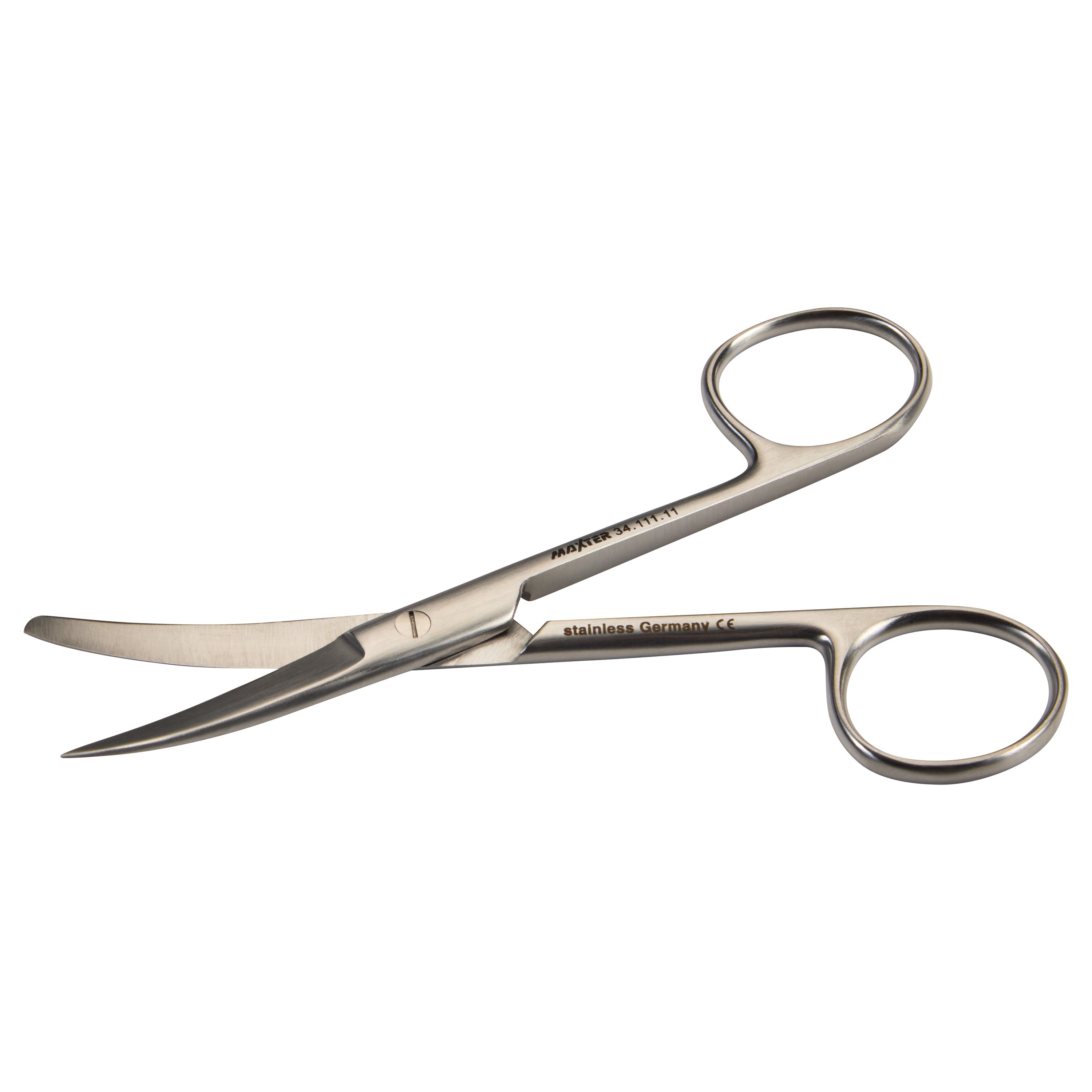 Operating Scissors, 4.5", Curved, Sharp/Blunt, German