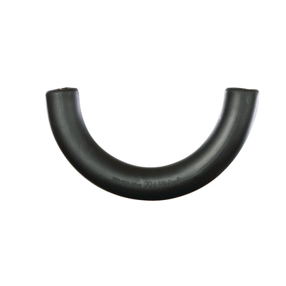 A black Replacement Pad for AliMed Single-Leg Prepper, 8", shown in a U-shape on a plain white background.