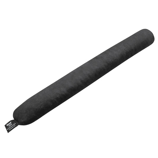 The Brownmed IMAK ergoBeads Keyboard Wrist Cushion is a long, black cushion designed to support wrists while typing.