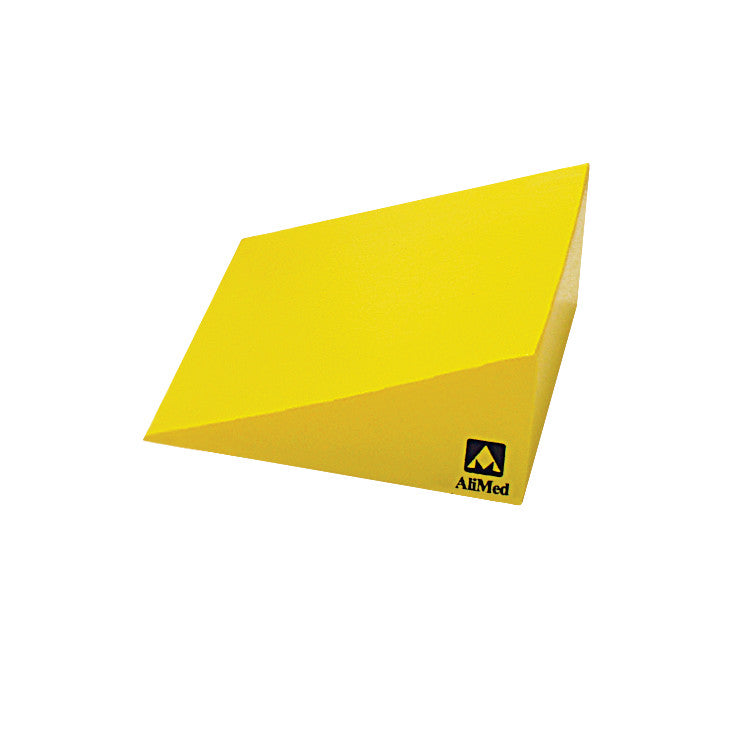 Yellow AliMed Protecta-Coat 20 Degree Wedge Positioner with a small logo on the side.
