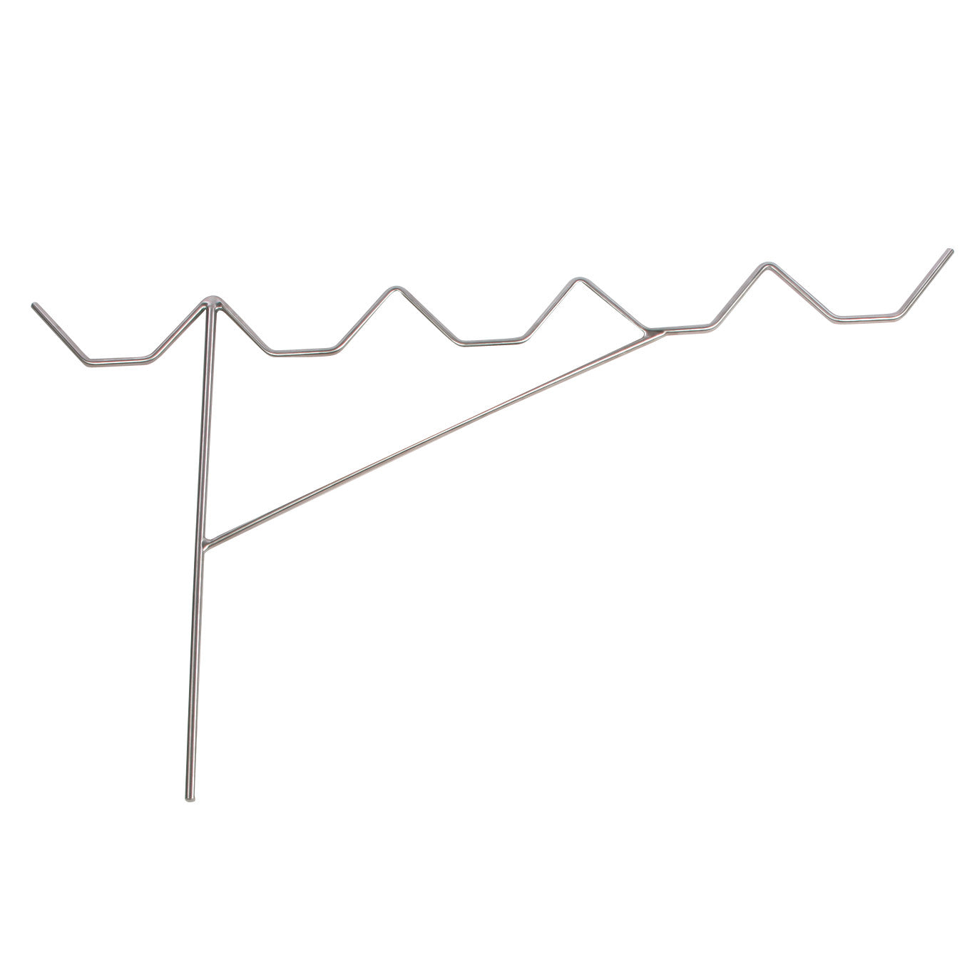 AliMed Bariatric Picket Fence Leg Prepper with a zigzag metal design for positioning legs during surgical preparation.