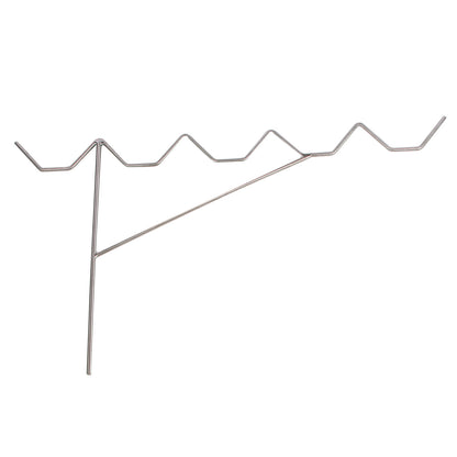AliMed Bariatric Picket Fence Leg Prepper with a zigzag metal design for positioning legs during surgical preparation.