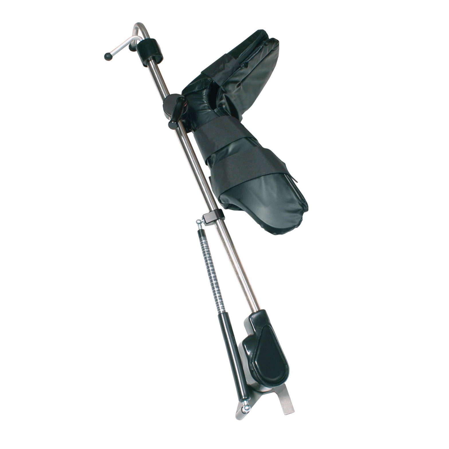 The image displays an Allen Ultrafin Stirrup, a medical device used to support and position a patient's legs during procedures.