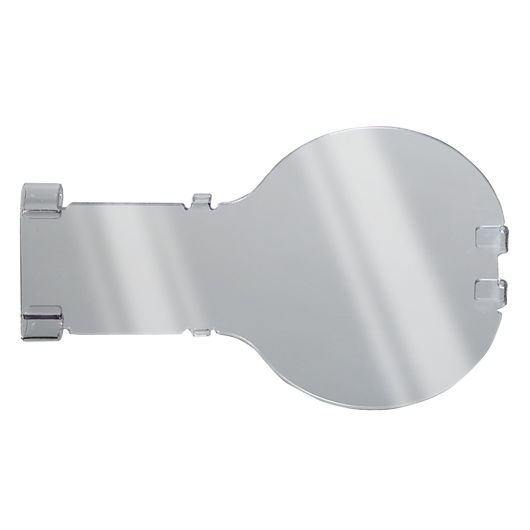 AliMed Universal Armboard Width Extender, a clear, paddle-shaped device with a rectangular extension on one side.