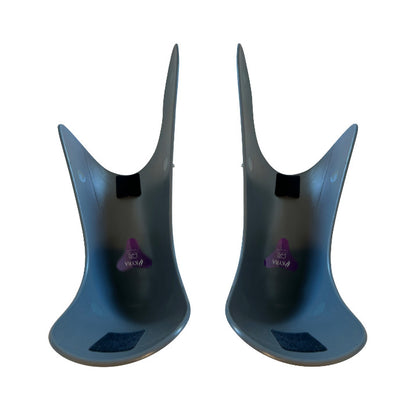 Replacement Boot Shell Kit for KYRA Comfort Lithotomy Stirrups with Secure-Lok Straps, featuring two dark blue boot shells.
