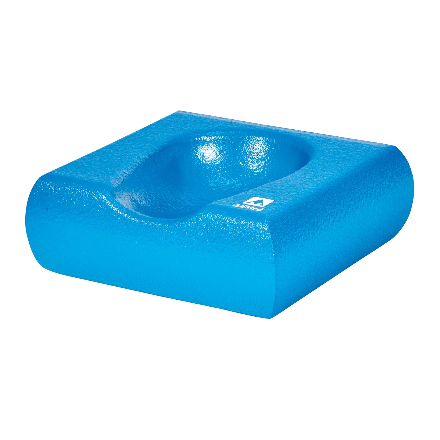Blue AliMed InvisiCoat Occipital Head Support with a contoured center. Designed for ergonomic head positioning.