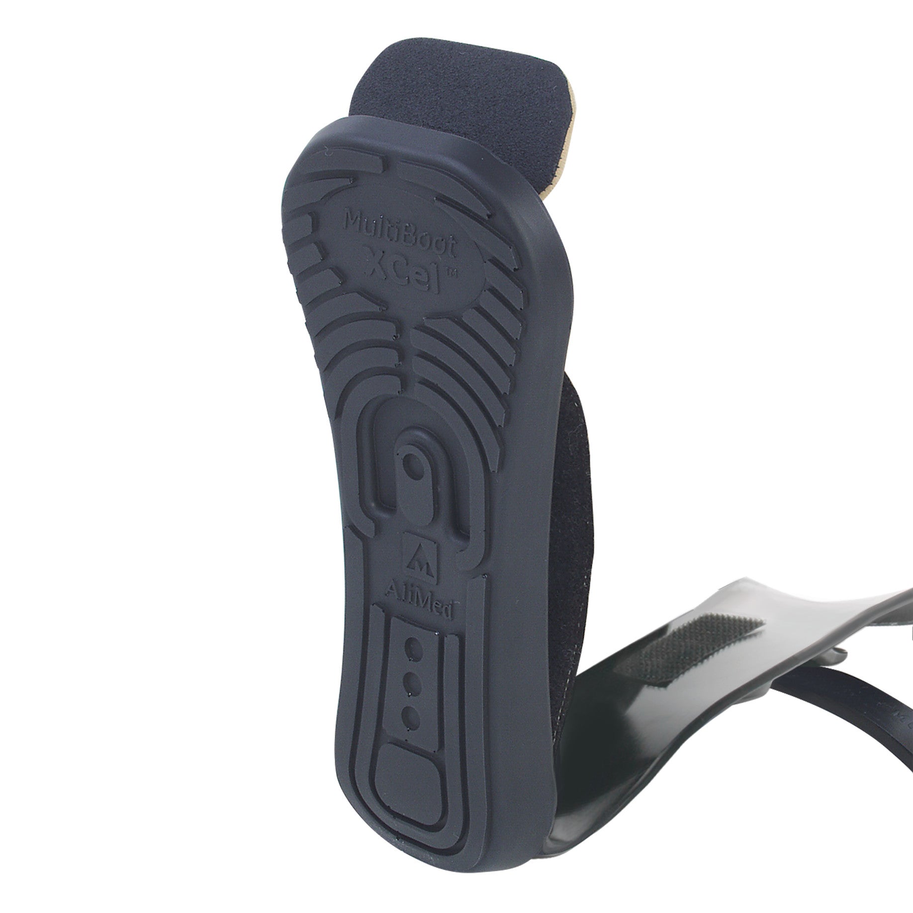An AliMed MultiBoot X-Cel Contracture Boot with a synthetic fleece liner. It features a textured sole and straps.