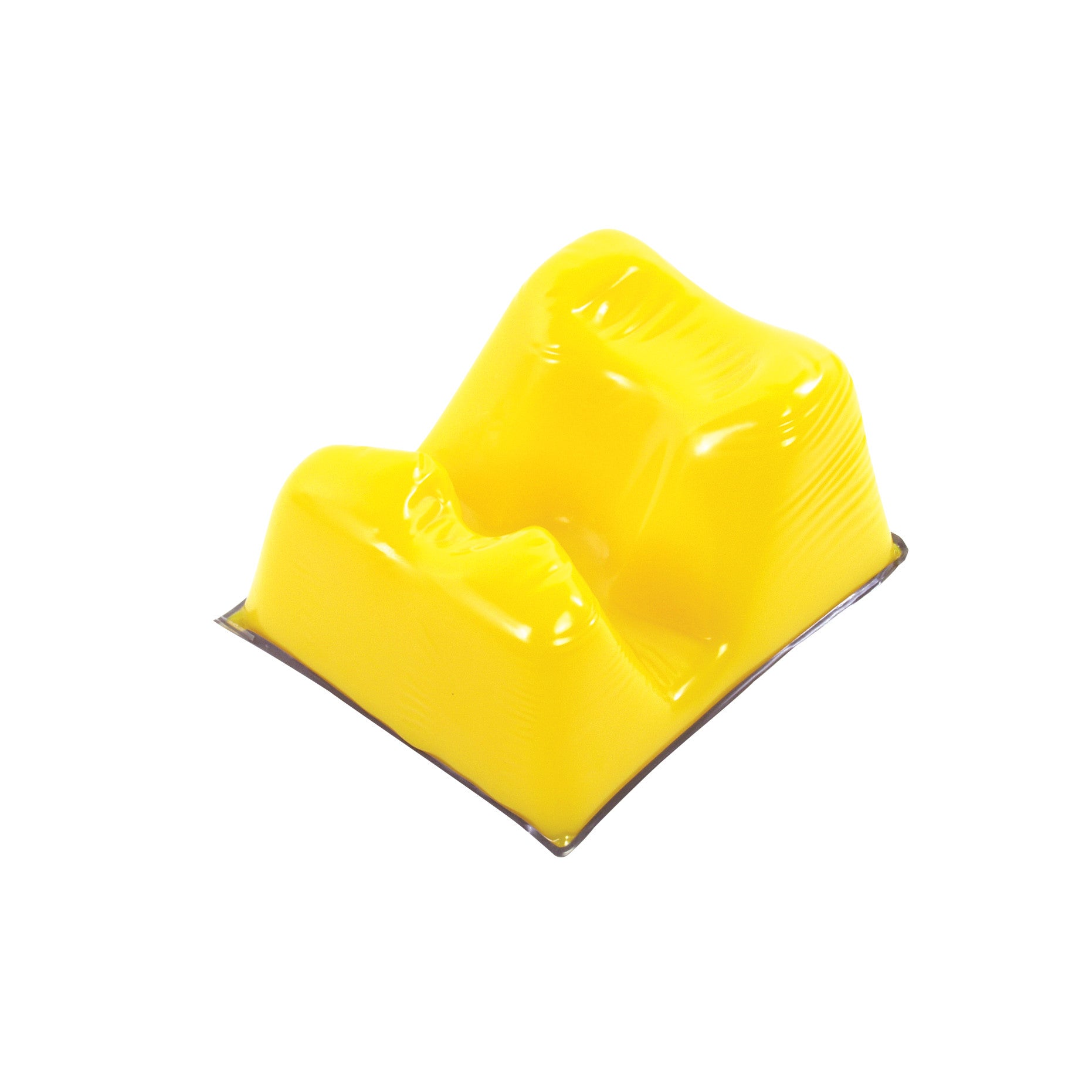 Yellow AliMed AliLite Prone Headrest, featuring a contoured shape designed for comfortable head support while lying face down.