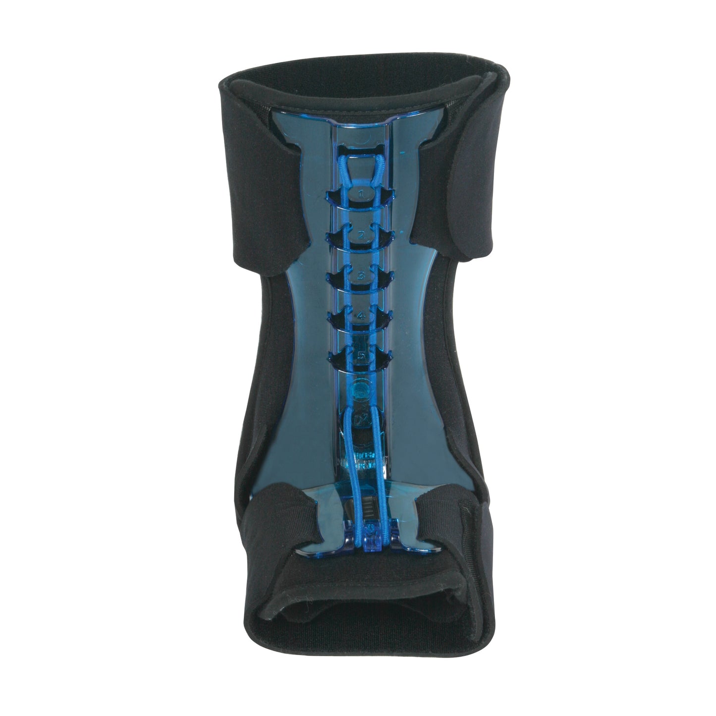 An AliMed D2 PF Night Splint, featuring a black foam exterior with a visible blue support structure for the foot.