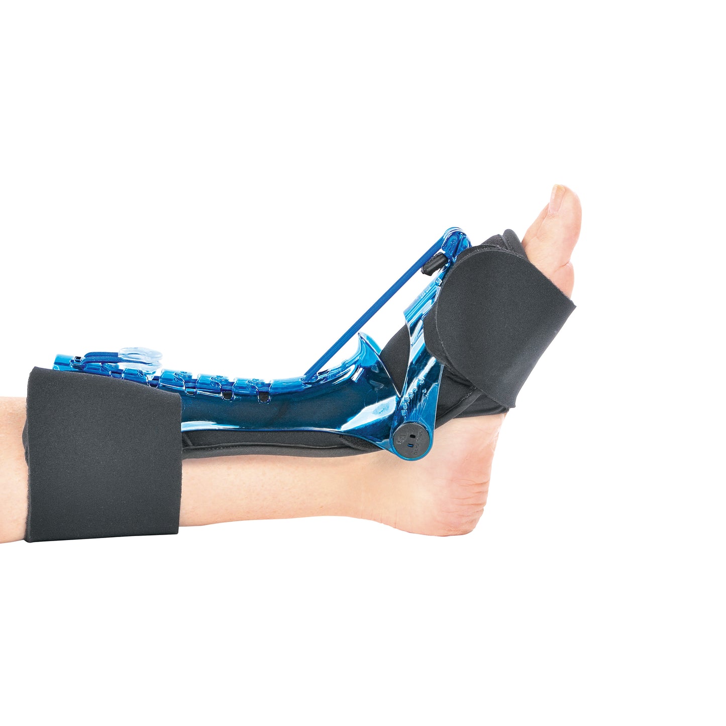 The AliMed D2 PF Night Splint supports a foot, with adjustable straps and cushioning, designed to help with plantar fasciitis.