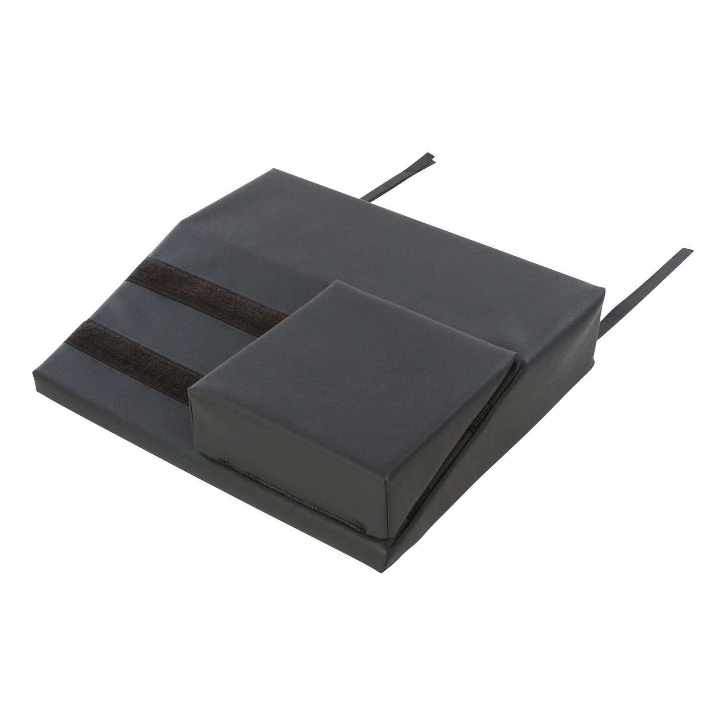 An AliMed AliHip Wheelchair Cushion, designed with a dark material and a raised section for hip support.