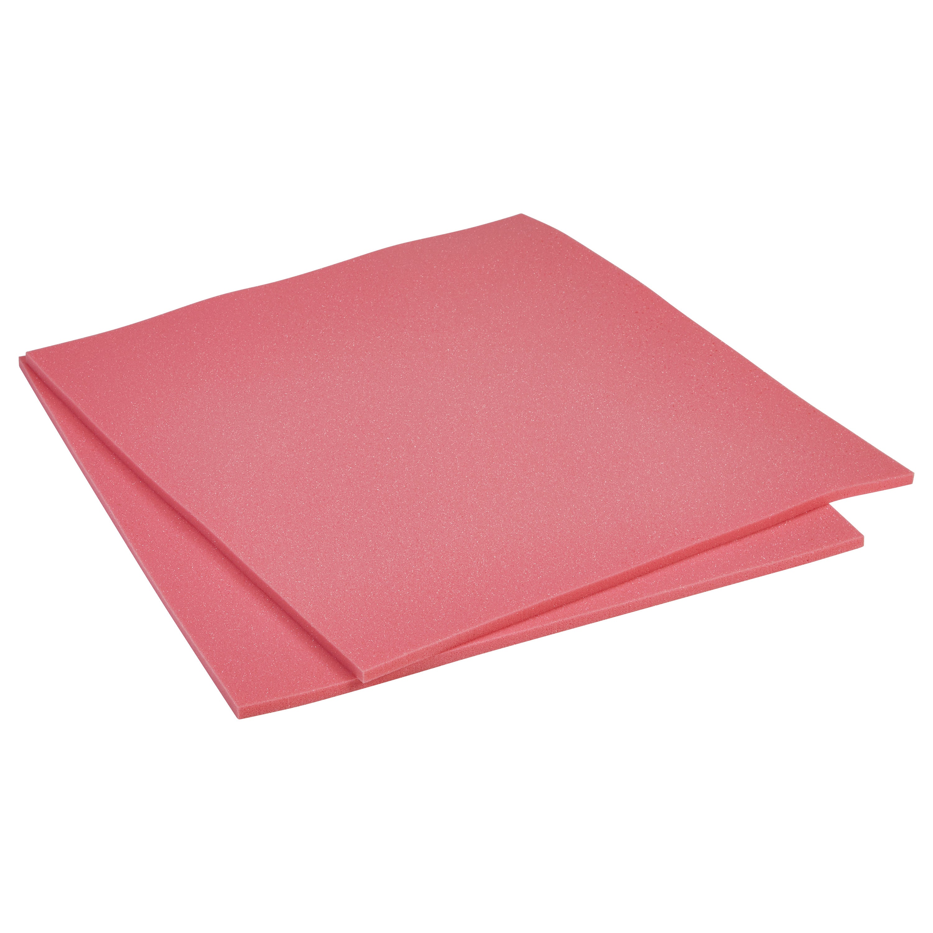 A pink AliMed Non-Adhesive T-Foam Sheet, shown slightly folded and flat, with a textured surface.