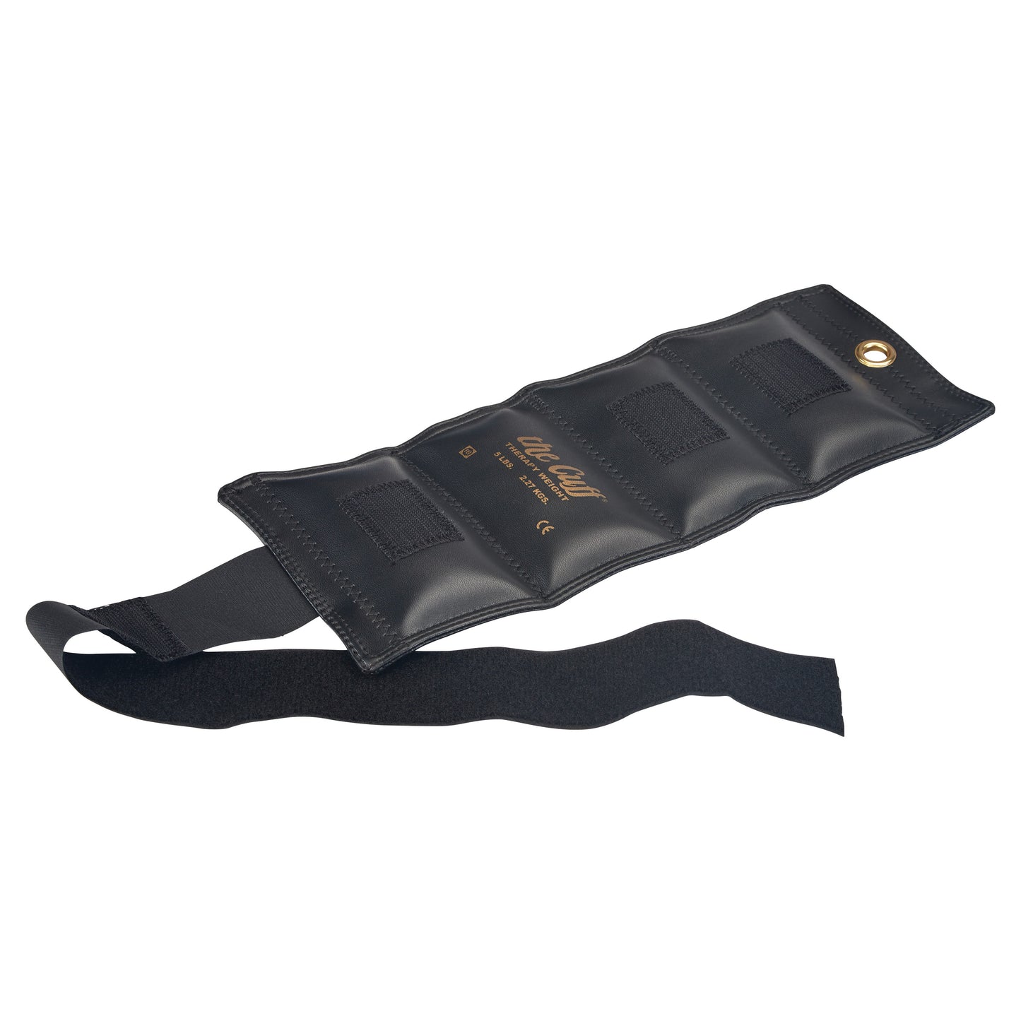 AliMed Color-Coded Cuff Weight, a black rectangular weight with adjustable straps for secure attachment.