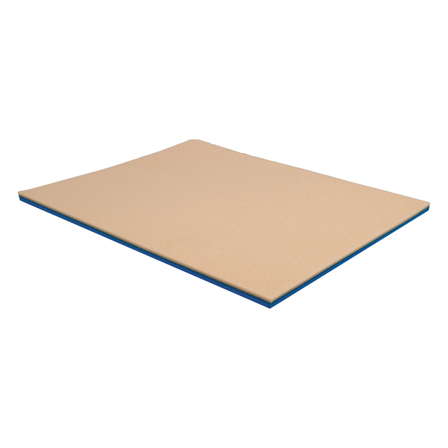 The 5/16"H Trilaminate Orthotic Combination Sheet with Plastazote/PPT/ThermoSKY features a flat, beige surface with blue edges.