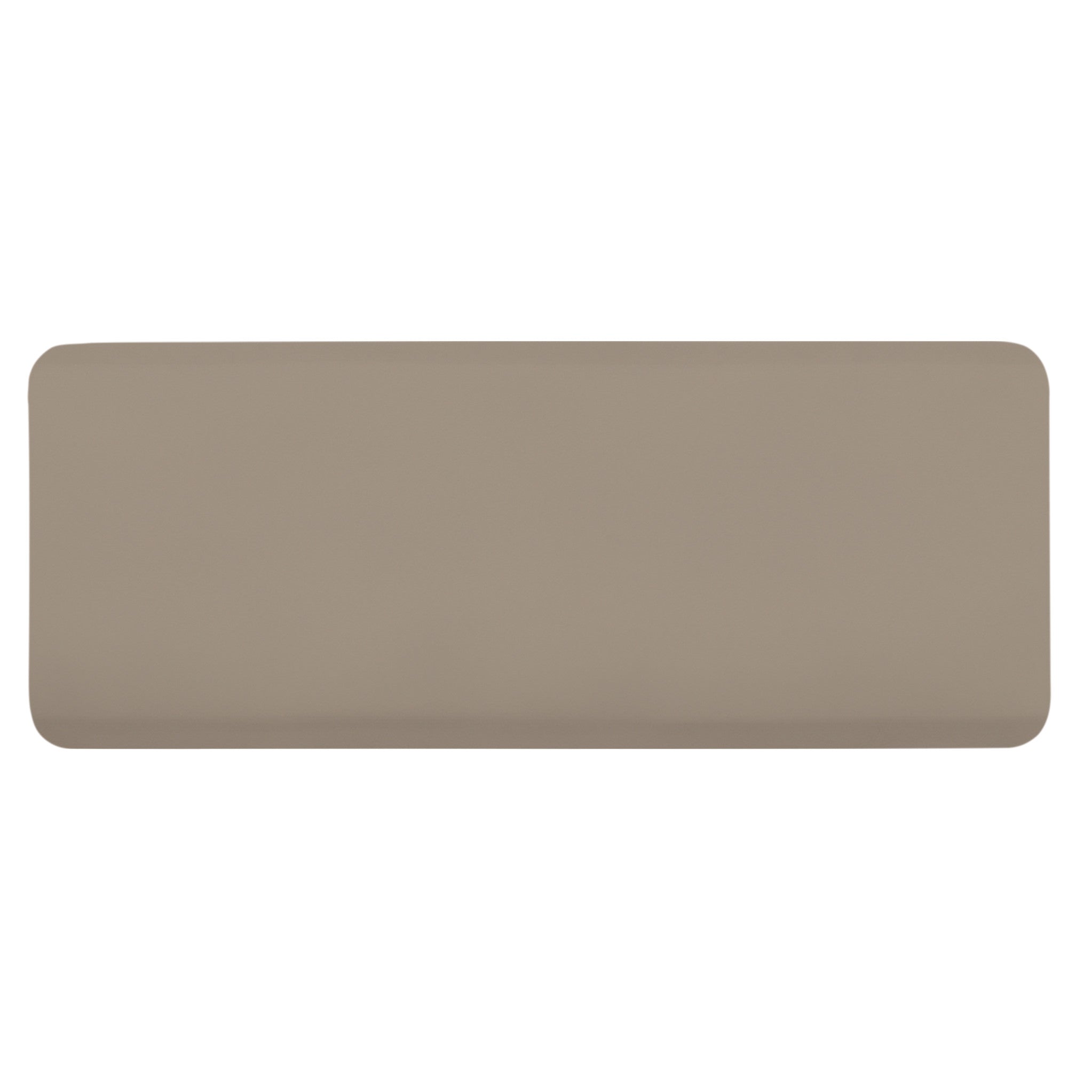 GelPro NewLife EcoPro Anti-Fatigue Mat in a neutral taupe shade with rounded corners, designed for comfort and floor protection.