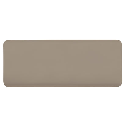 GelPro NewLife EcoPro Anti-Fatigue Mat in a neutral taupe shade with rounded corners, designed for comfort and floor protection.