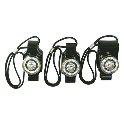 Three B&L Engineering Pinch Gauges with black cords, featuring circular dials displaying measurements.