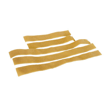Universal Octopaque Pediatric Positioner, shown as six flat, beige strips laid out side-by-side on a white background.