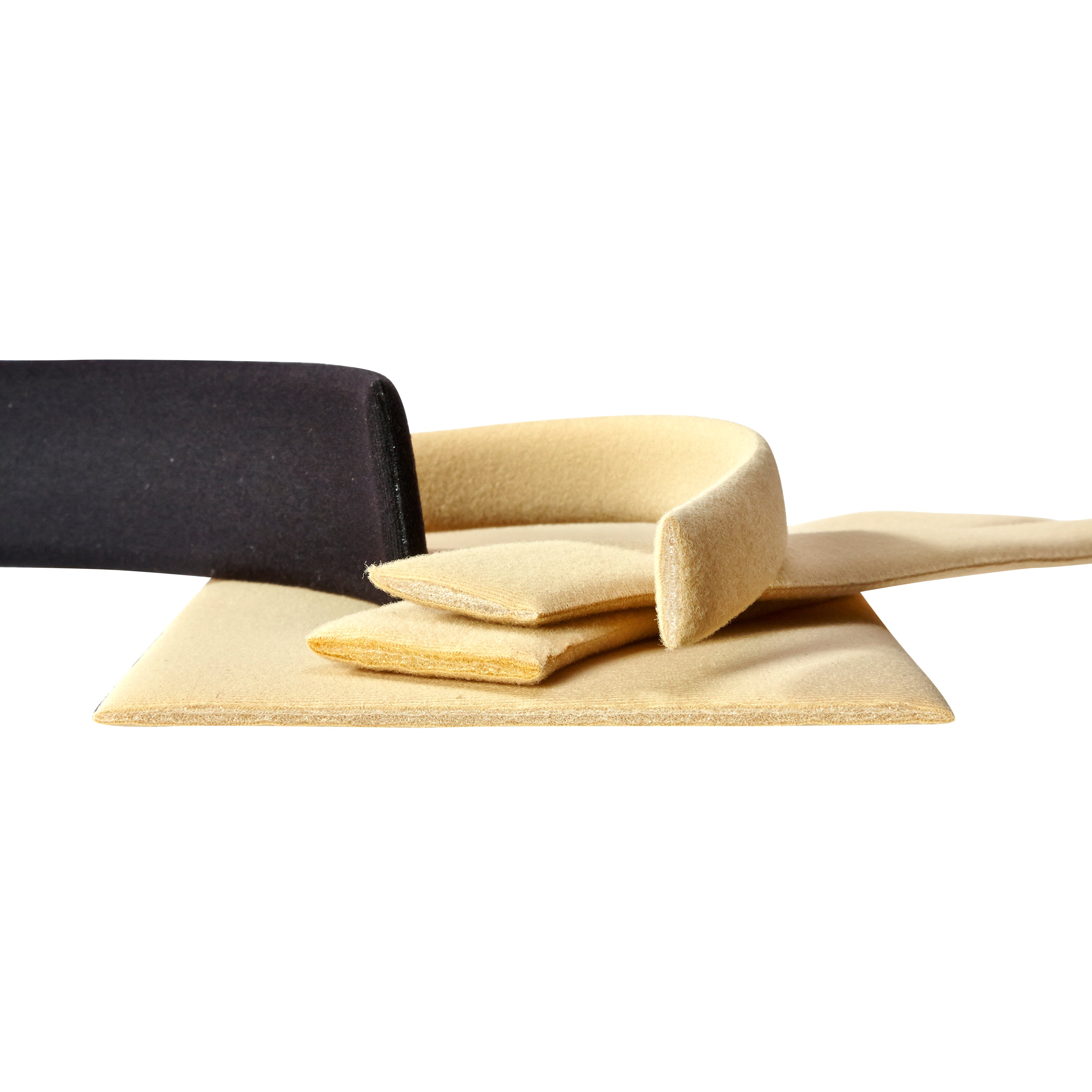 AliMed Beta Pile II Loop features black and beige loop fastener strips, showcasing its flexible material and sturdy design.