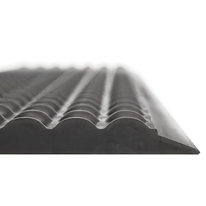 Close-up of the ERGOMAT Basic Bubble Anti-Fatigue Mat showing its textured, wavy surface with a focus on the raised bumps.