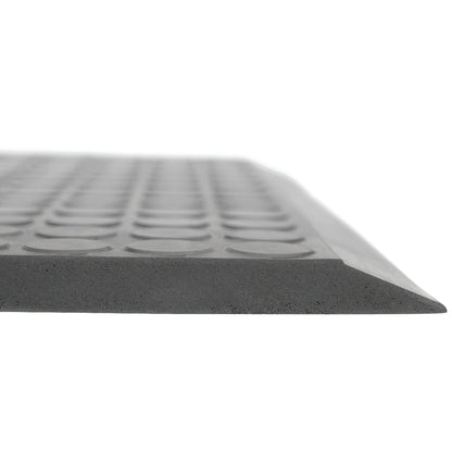 Side view of the ERGOMAT Basic Bubble Anti-Fatigue Mat, featuring a textured surface and beveled edge for stability.