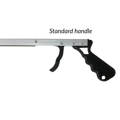 The handle of the AliMed Economy Reacher labeled "Standard handle," featuring a black grip and trigger.