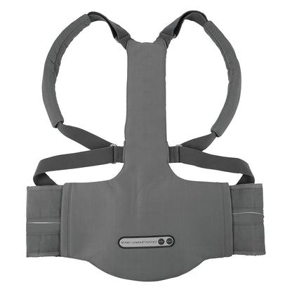 The ssur Miami Lumbar Posteo brace in gray. It features adjustable straps and support panels for lumbar stabilization.