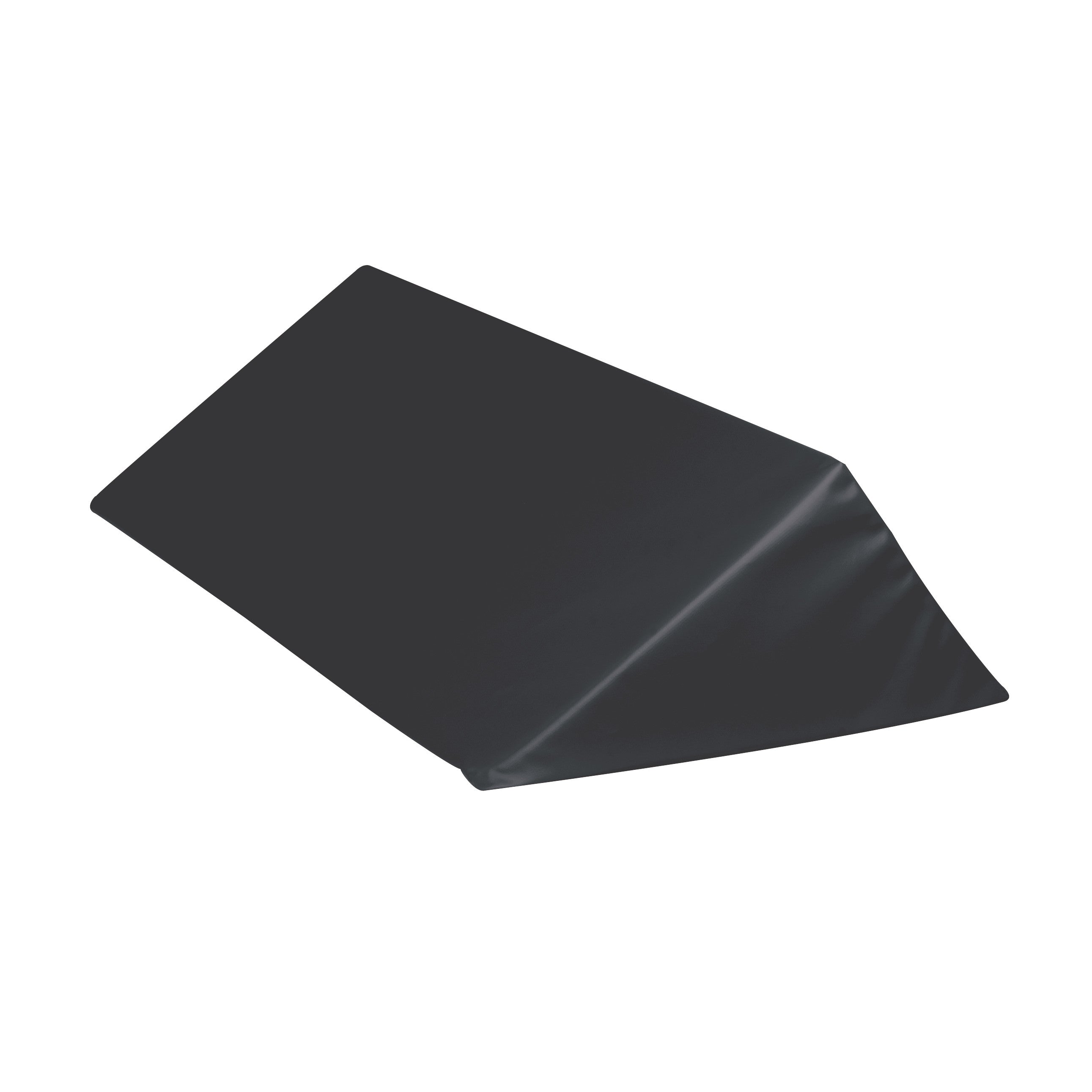 An AliMed Vinyl-Covered 55 Degree Large Wedge Positioner in black, designed for support and positioning needs.