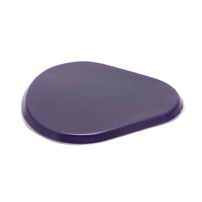 A purple Gel Ball-of-Foot Met Pad, teardrop-shaped, designed for cushioning the ball of the foot.