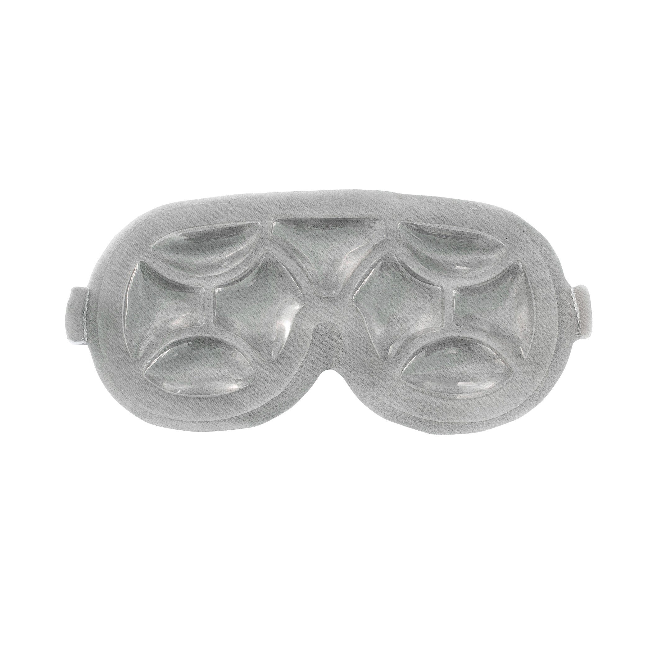 A Xena Therapies Opal Cool Eye Mask, featuring a gray gel-filled design with adjustable straps.