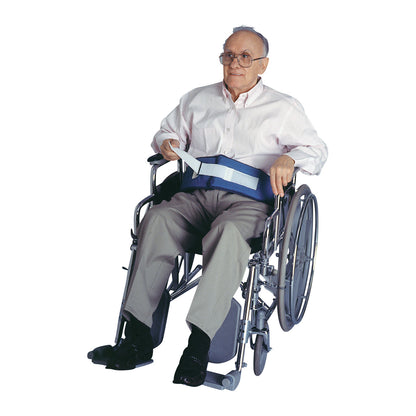 Resident-Release Soft Wheelchair Belt with Hook-and-Loop Closure