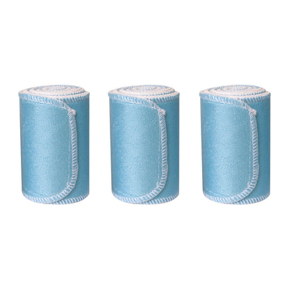 Three rolled Chattanooga Nylatex Wraps in light blue with white stitching are displayed against a plain background.