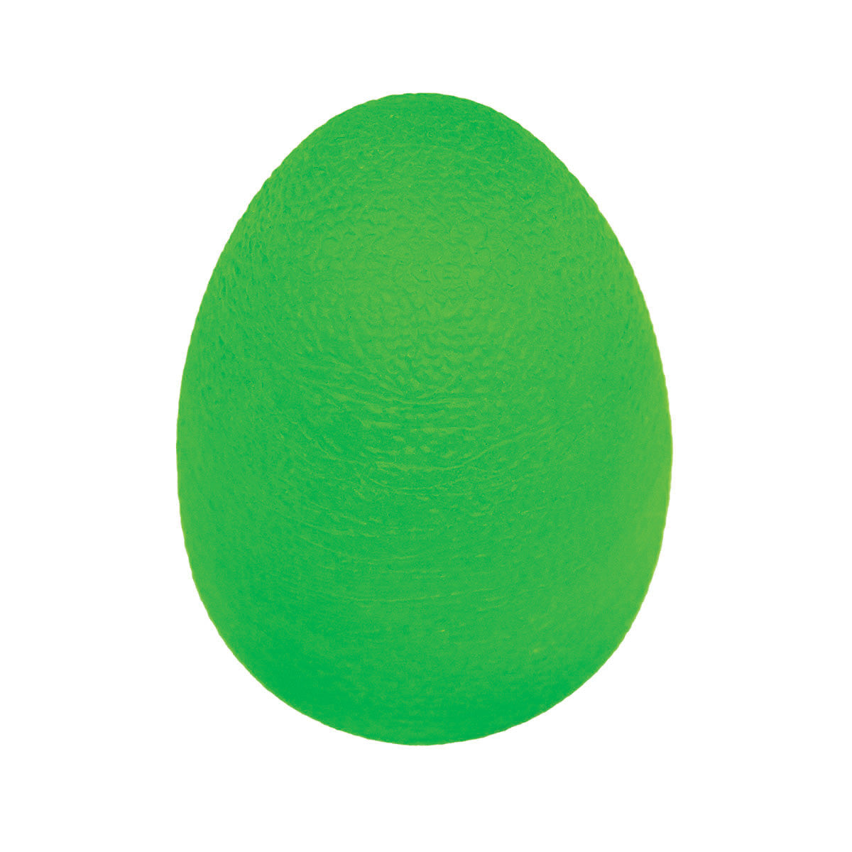 Eggsercizer Hand Exerciser, a green egg-shaped grip strengthener, displayed against a white background.