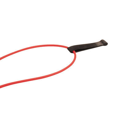 A red cord with a black plastic piece forming a loop, called an Anchor Loop, is shown on a white background.