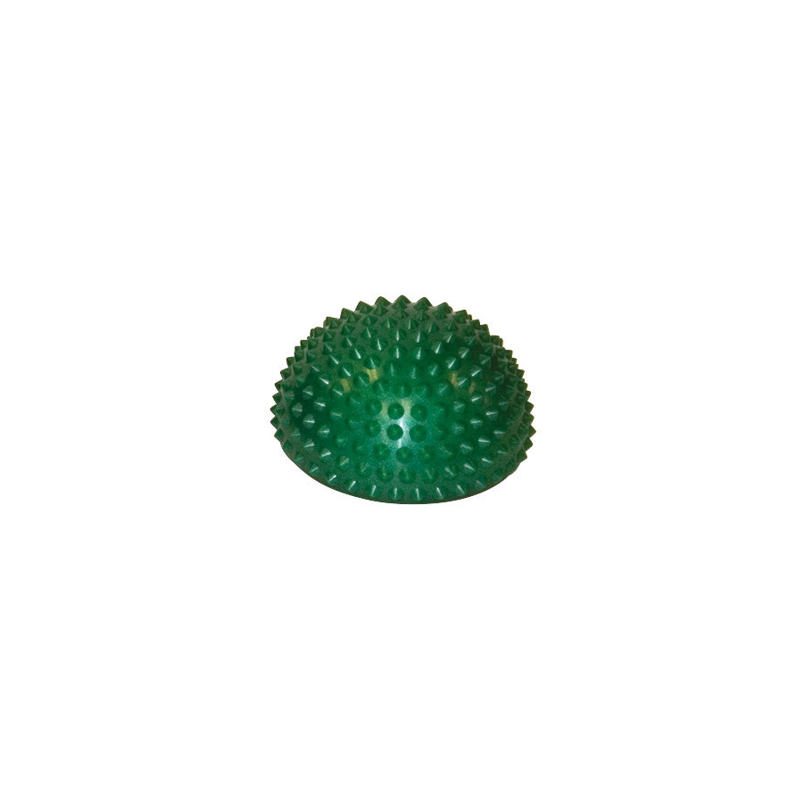 Green CanDo Balance Stone with a spiky surface, used for exercise and balance training.