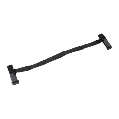 Black Positioning Belt for Skillbuilders Crawler with clips on both ends, designed for securing and adjusting positioning.