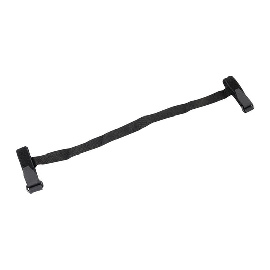 Black Positioning Belt for Skillbuilders Crawler with clips on both ends, designed for securing and adjusting positioning.