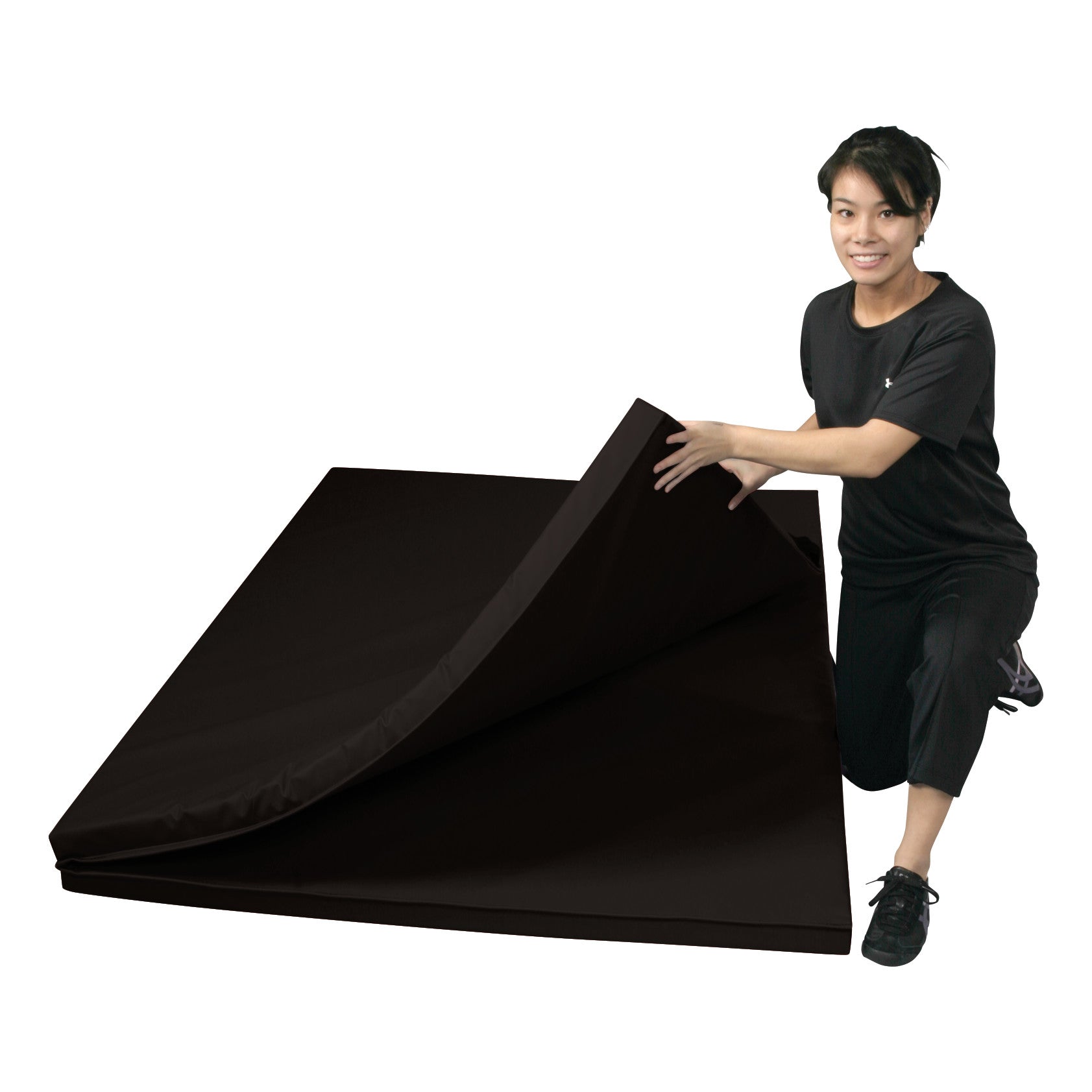 Universal Folding Mat, 5'W x 7'L, Black