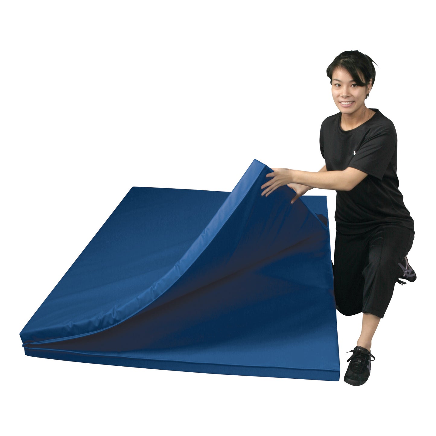 Universal Folding Mat, 5'W x 7'L, Royal Blue