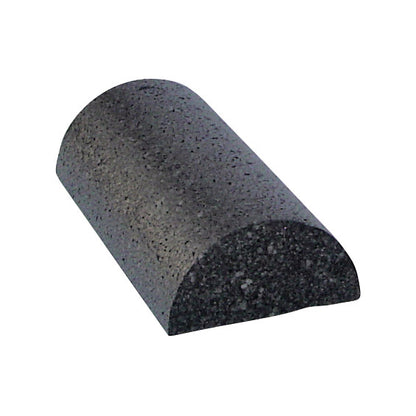 AliMed Hi-Density Foam Roller, shown in dark gray, has a semi-cylindrical shape with a flat base and textured surface.