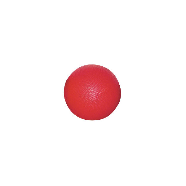 A red, textured "Rebounder Medicine Ball" is centered against a plain white background.