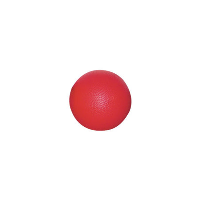 A red, textured "Rebounder Medicine Ball" is centered against a plain white background.