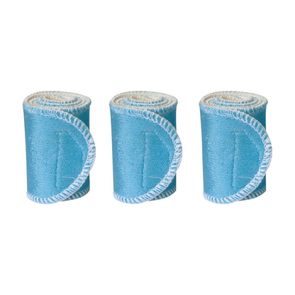 Three rolled Chattanooga Nylatex Wraps, in blue with white edges, are arranged side by side against a plain background.
