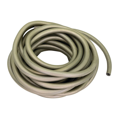 Coiled beige CanDo Exercise Tubing is shown against a white background.